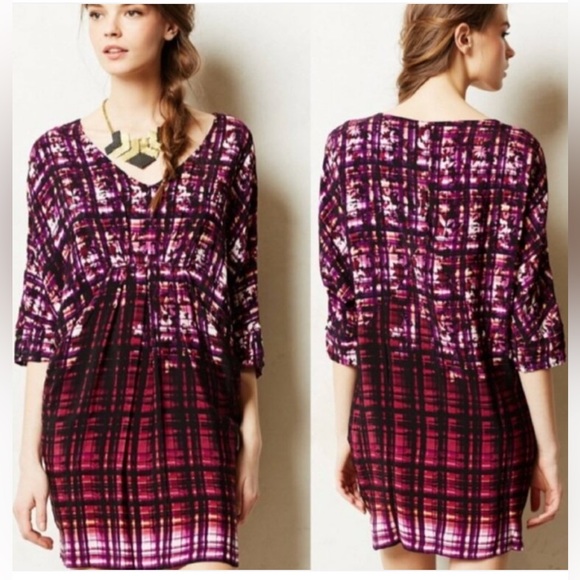 MAEVE ANTHROPOLOGIE Women’s Dress Size XS Petal Palette Purple Mini - Picture 1 of 8